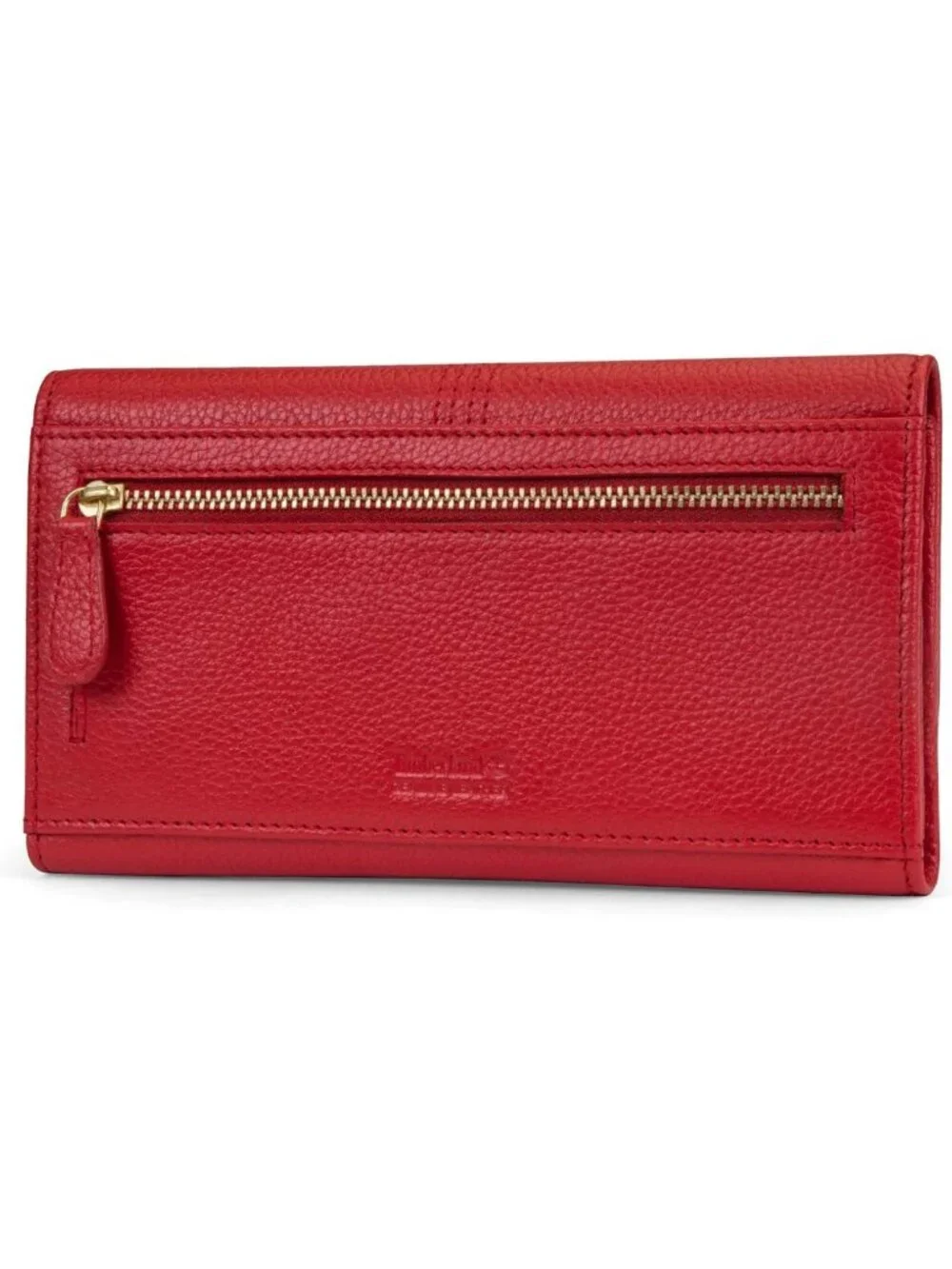 Stylish Leather RFID Flap Wallet Clutch Organizer - Cherry Pebble Design